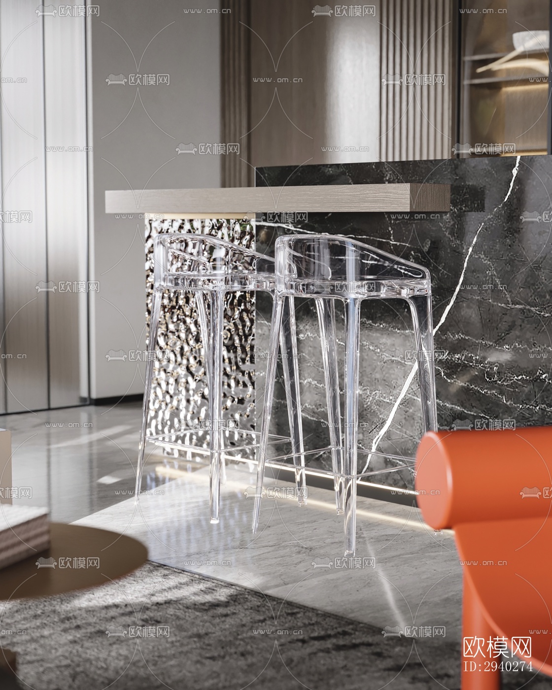 现代平层效果图下载（渲染图16）