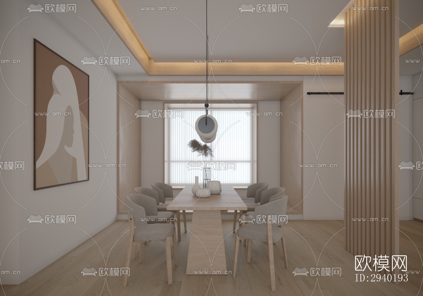 日式平层效果图下载（渲染图6）