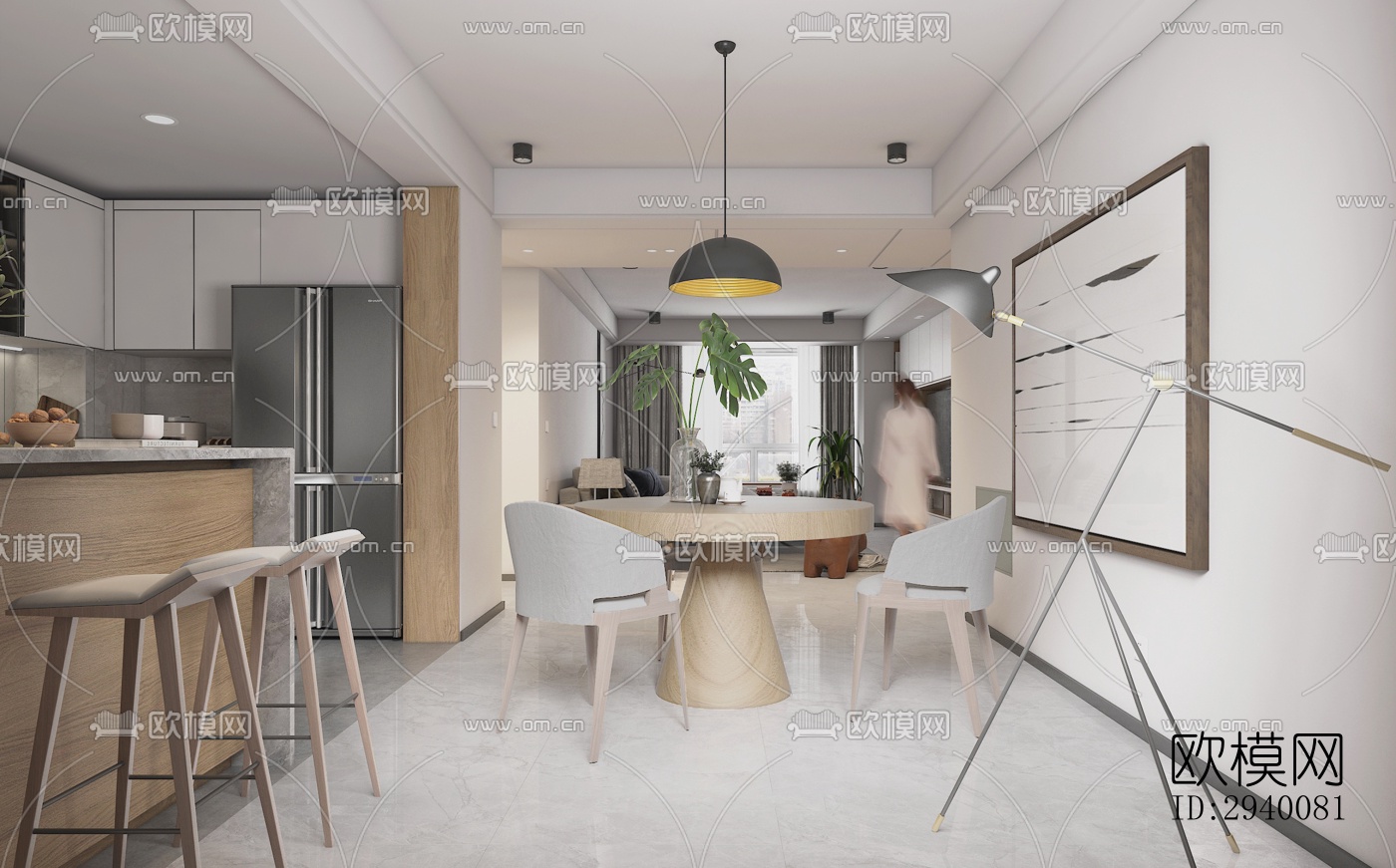 北欧平层效果图下载（渲染图9）