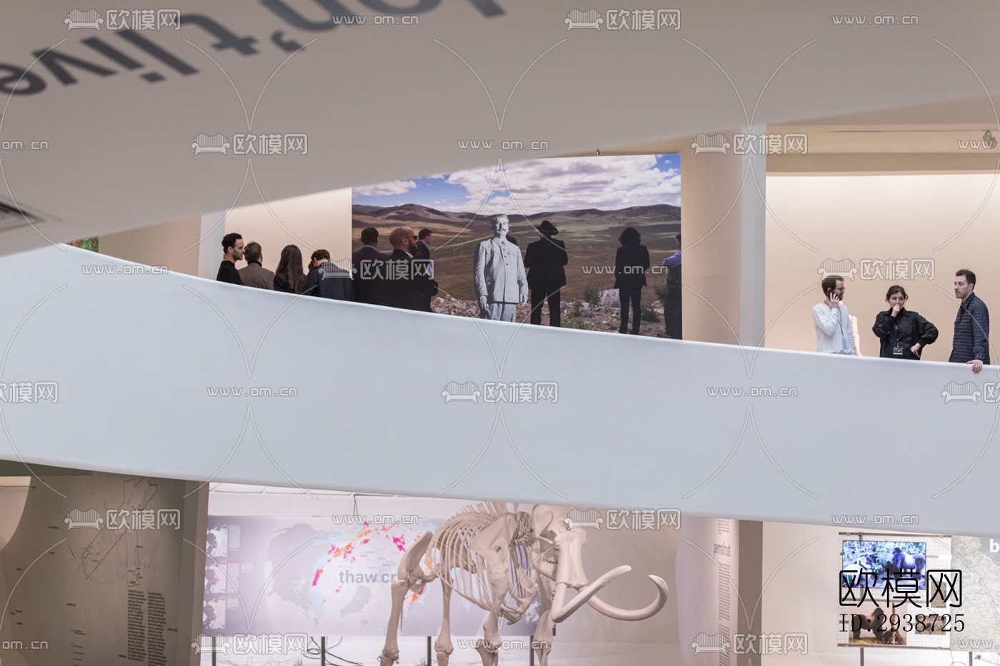 现代展览展厅效果图下载（渲染图4）