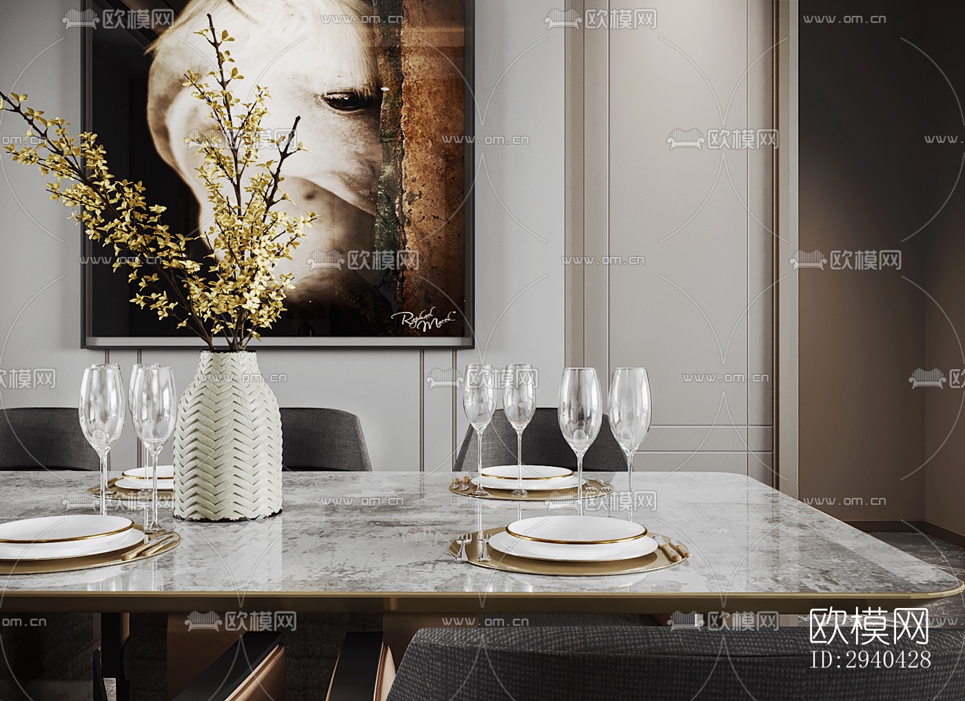 现代平层效果图下载（渲染图6）