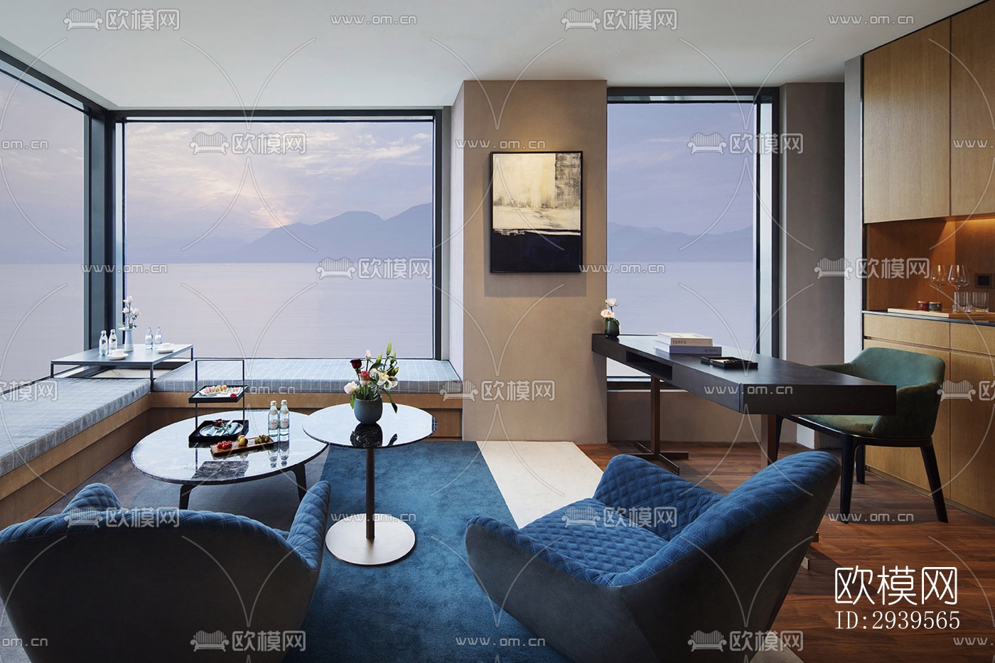 现代酒店民宿效果图下载（渲染图9）