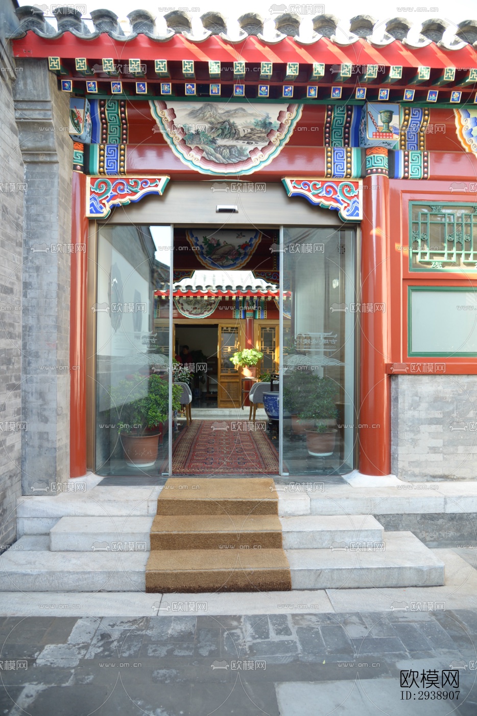 中式酒店民宿效果图下载（渲染图1）