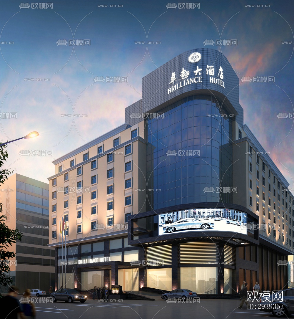 新中式酒店民宿效果图下载（渲染图10）