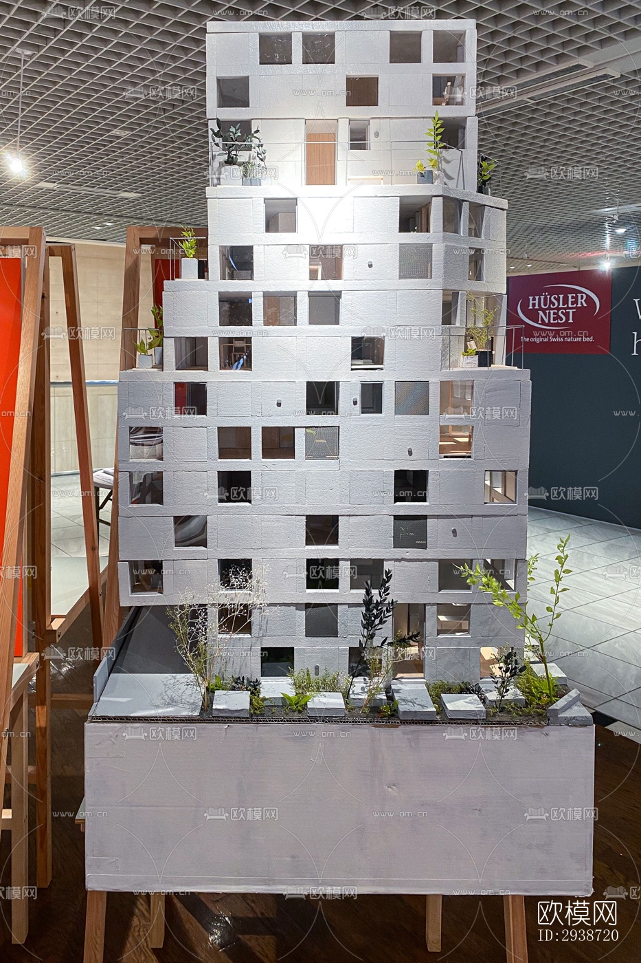 现代展览展厅效果图下载（渲染图1）