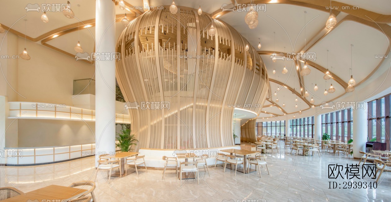 新中式酒店民宿效果图下载（渲染图15）