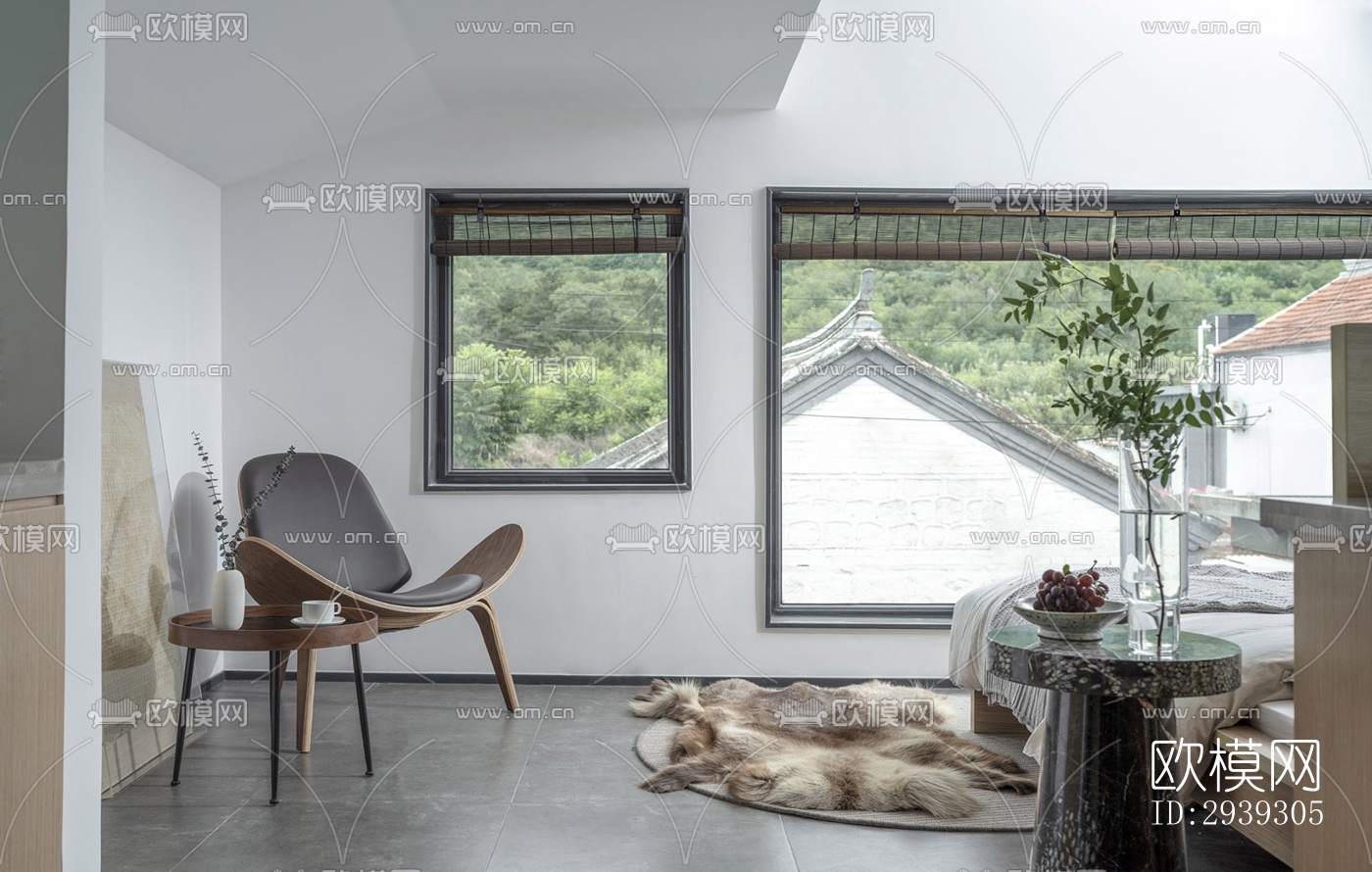 新中式酒店民宿效果图下载（渲染图14）