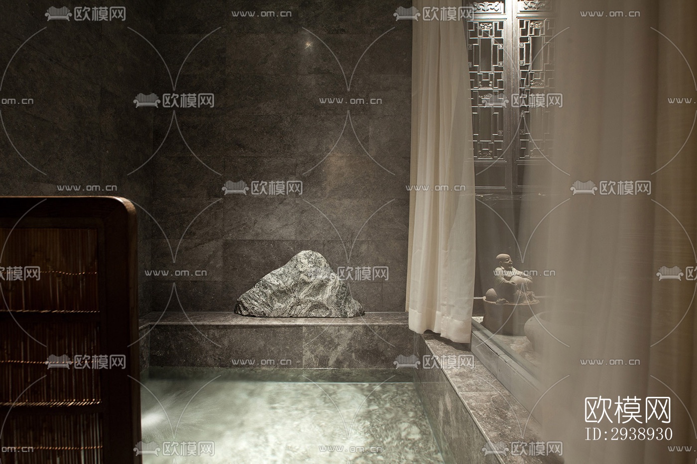 中式酒店民宿效果图下载（渲染图11）