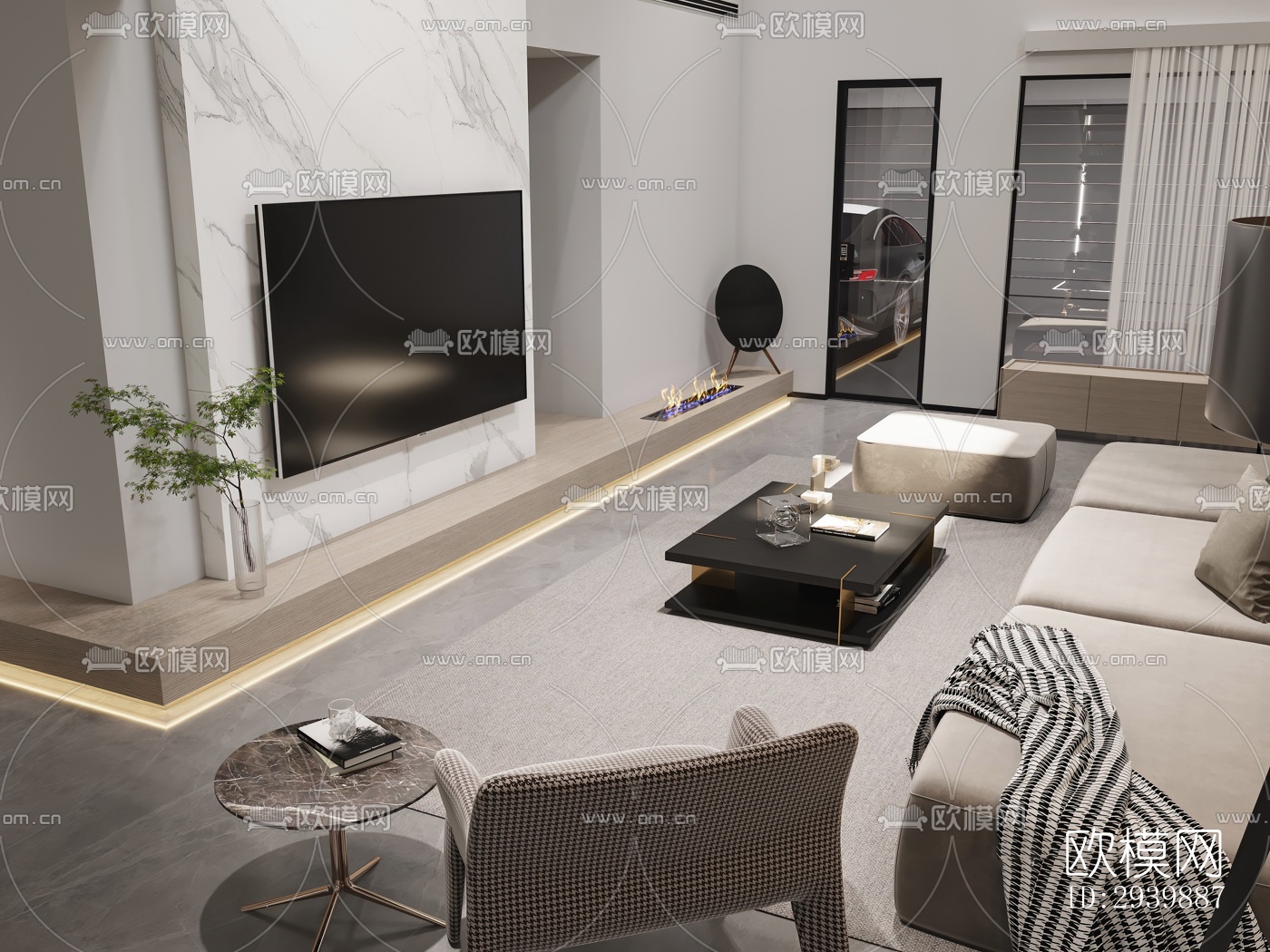 现代别墅效果图下载（渲染图4）