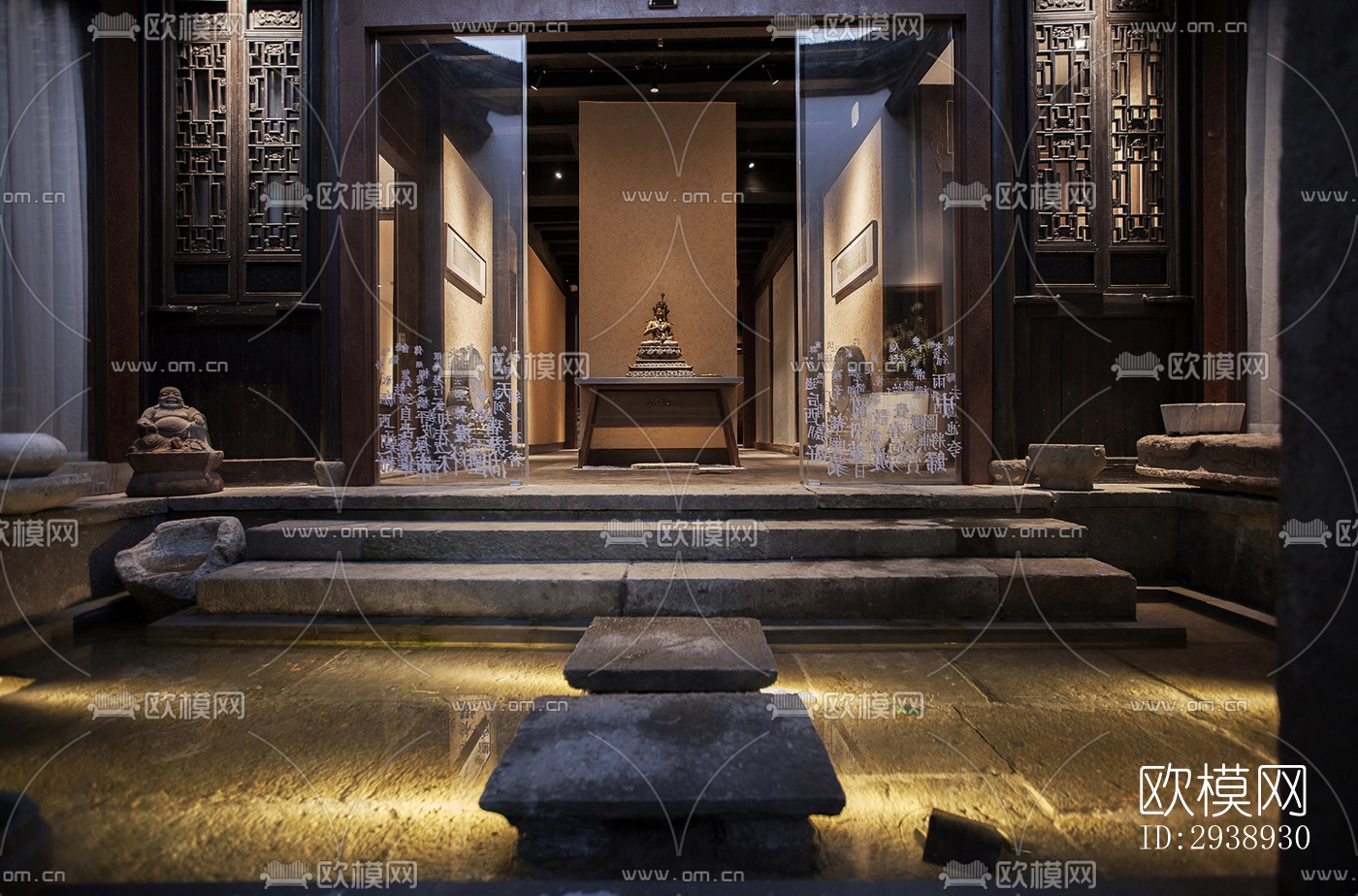 中式酒店民宿效果图下载（渲染图3）