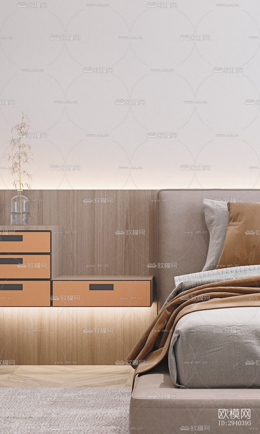 现代平层效果图下载（渲染图11）