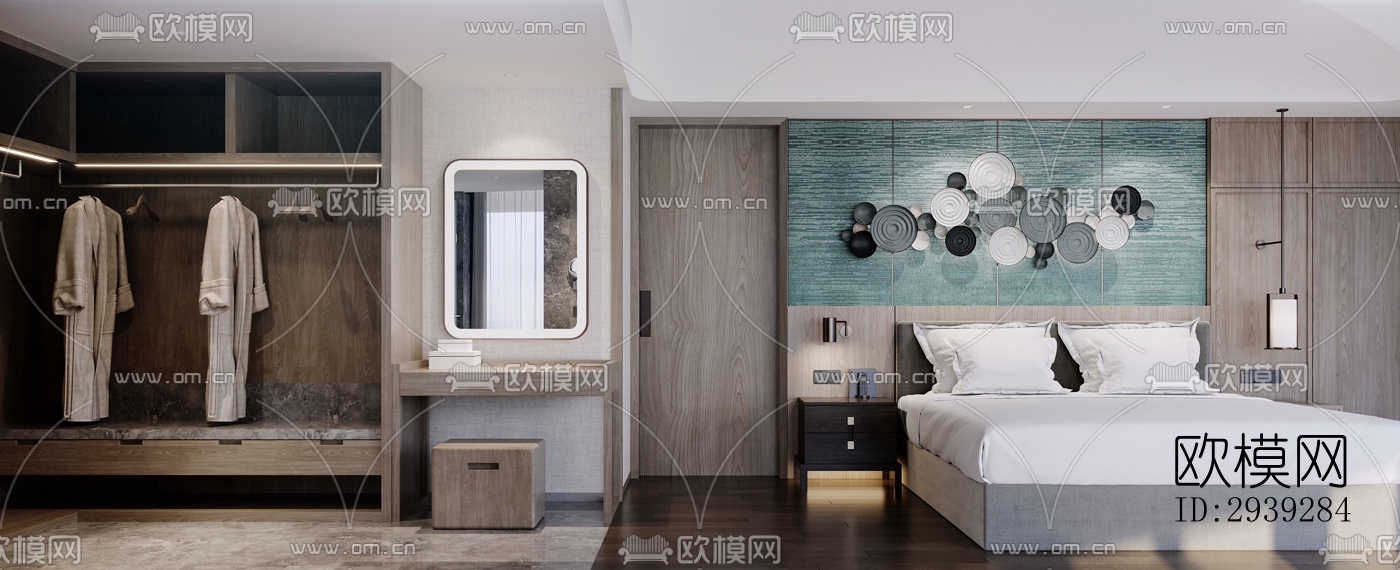 新中式酒店民宿效果图下载（渲染图10）