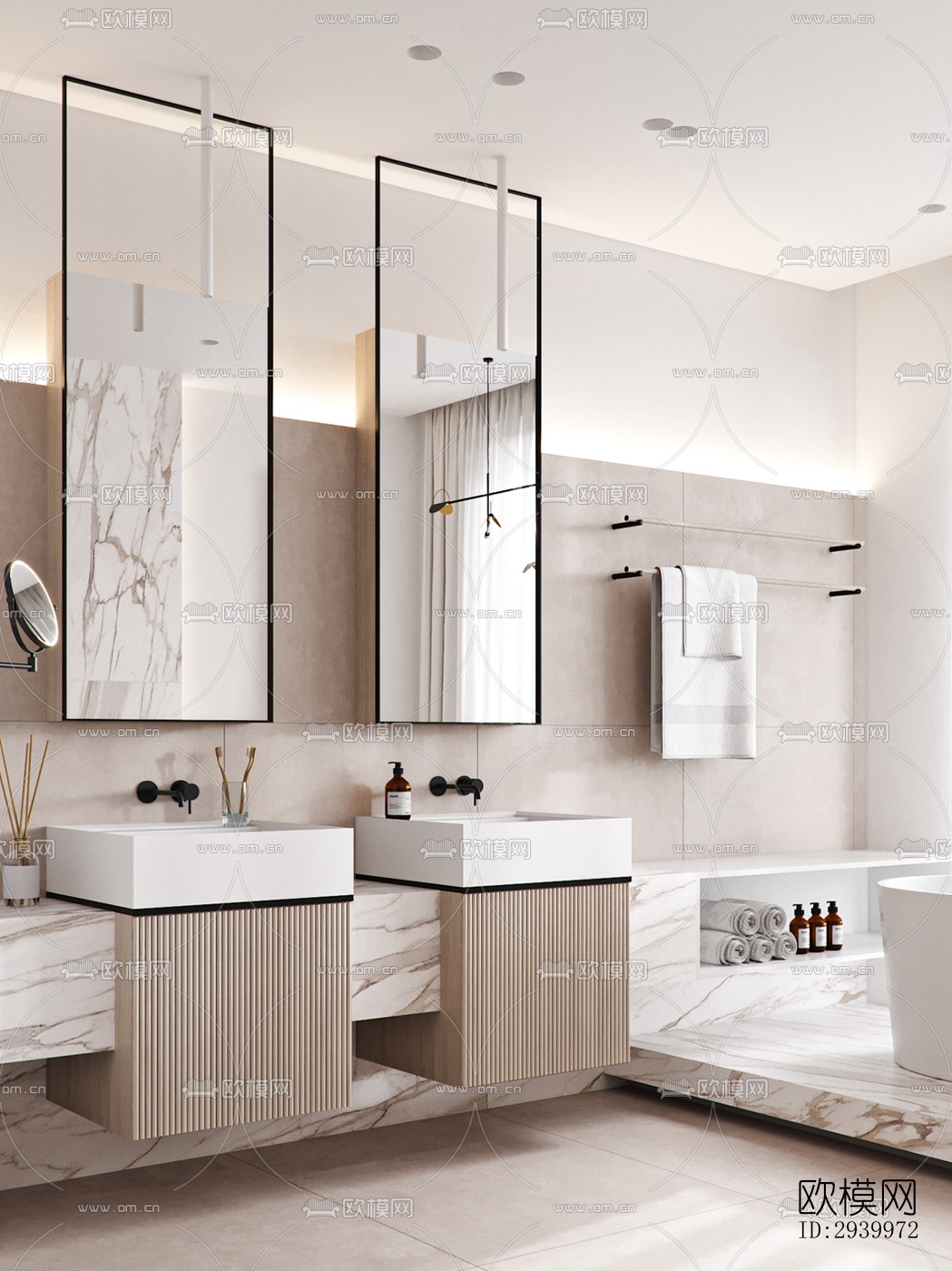 现代复式效果图下载（渲染图13）