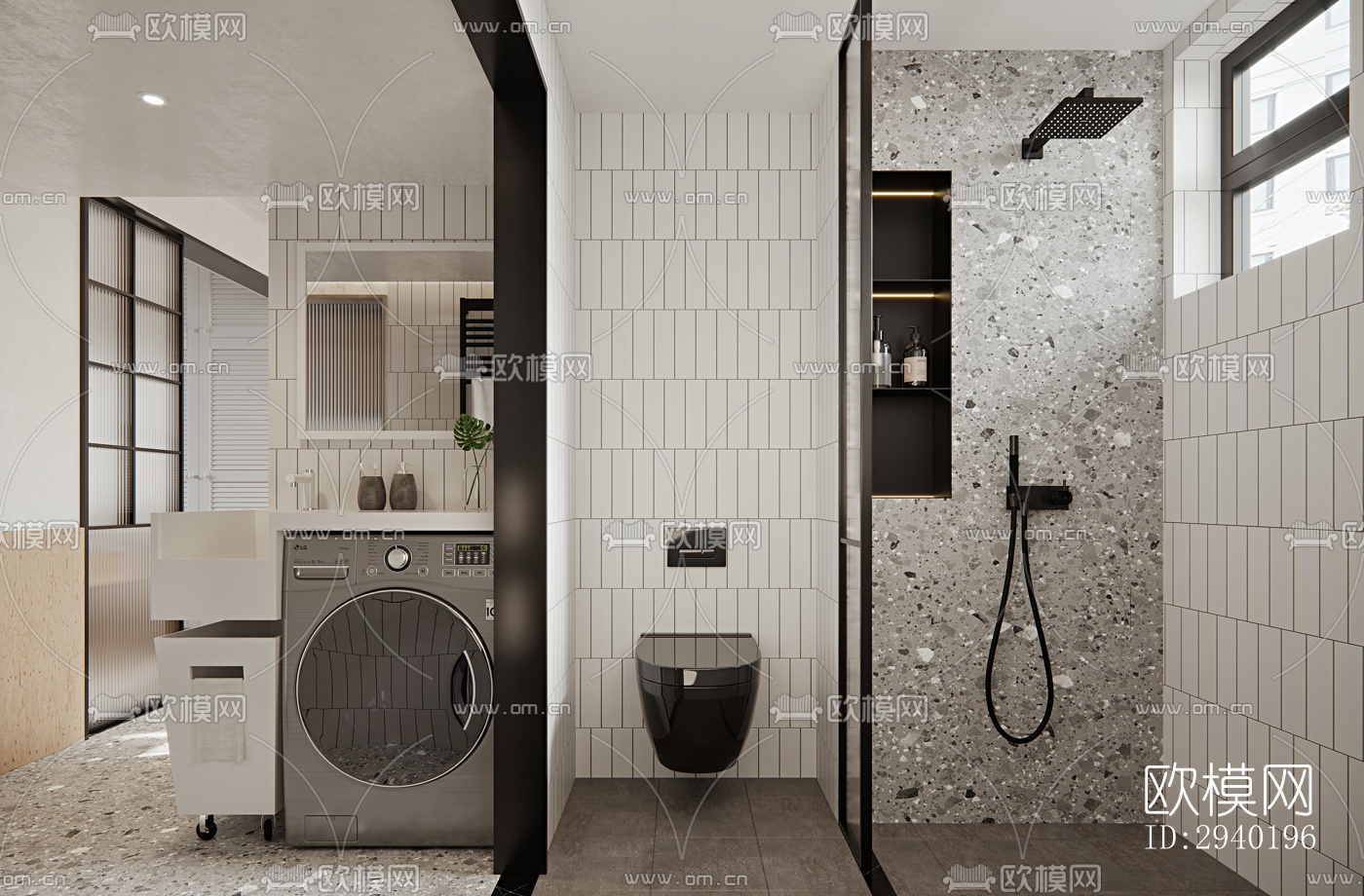 日式平层效果图下载（渲染图10）