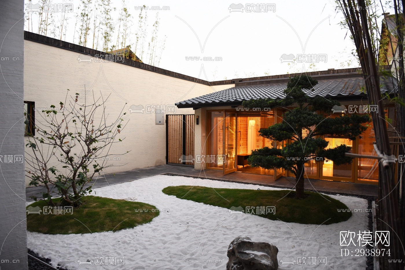 中式酒店民宿效果图下载（渲染图4）