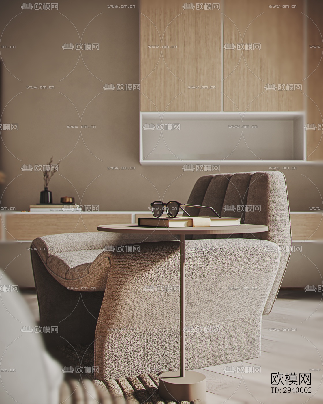 侘寂平层效果图下载（渲染图6）