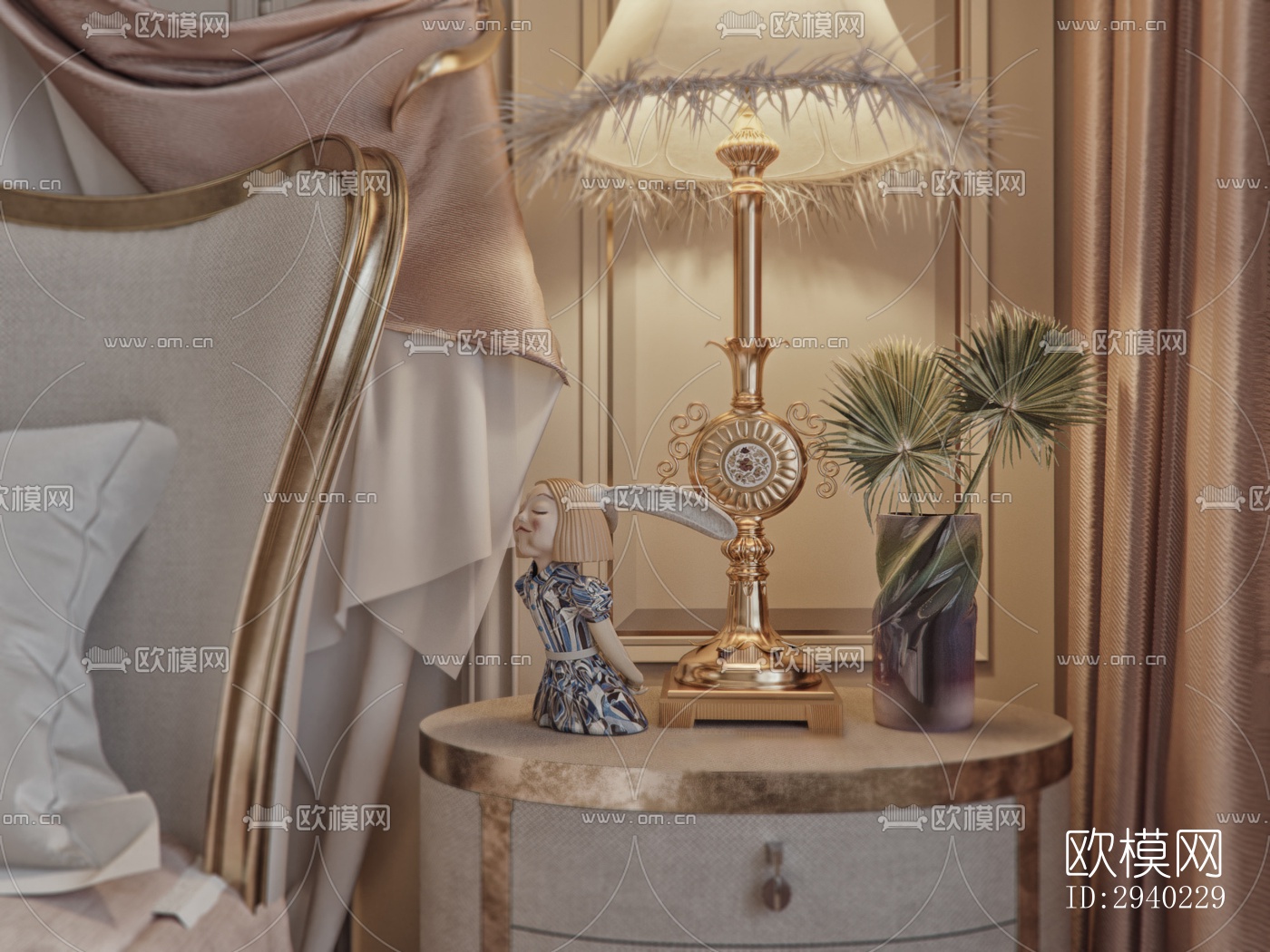 法式平层效果图下载（渲染图9）