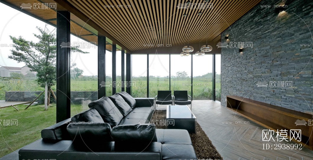 中式酒店民宿效果图下载（渲染图2）