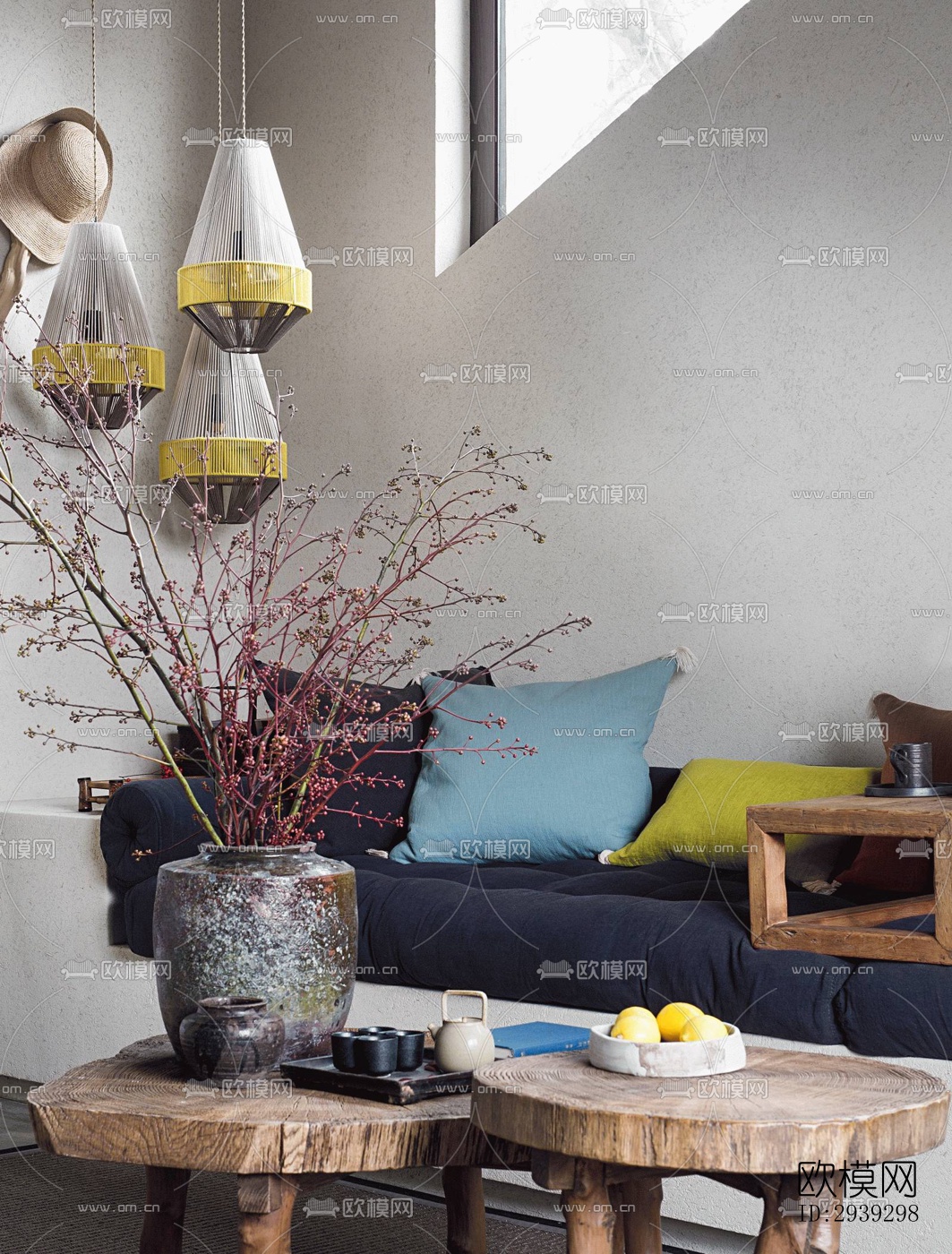 新中式酒店民宿效果图下载（渲染图7）