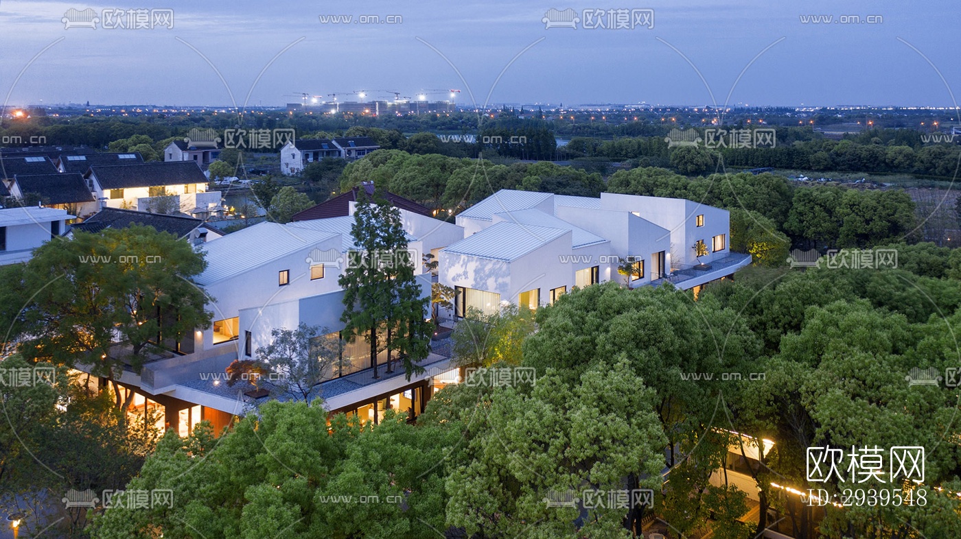 现代酒店民宿效果图下载（渲染图1）