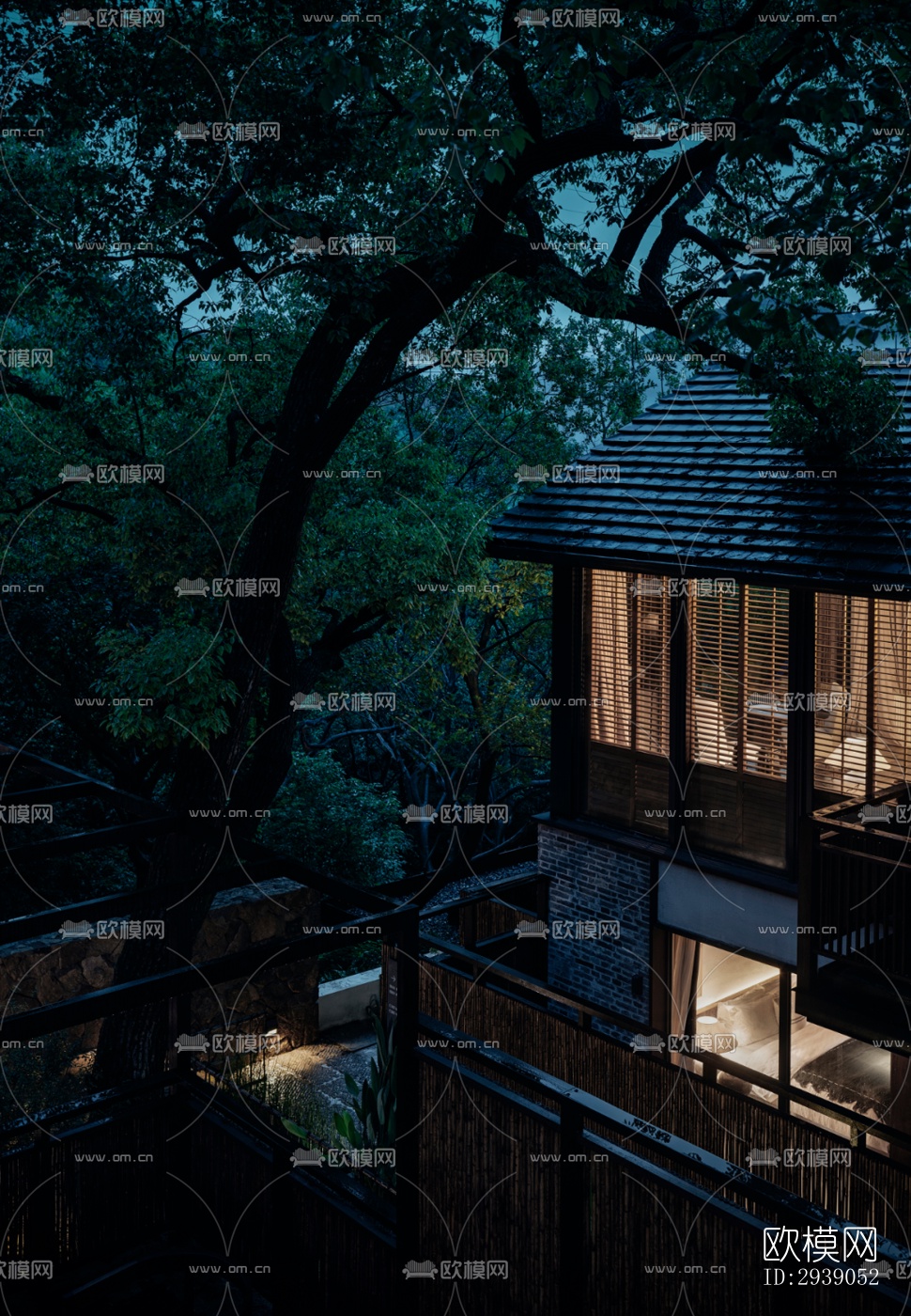 侘寂酒店民宿效果图下载（渲染图5）