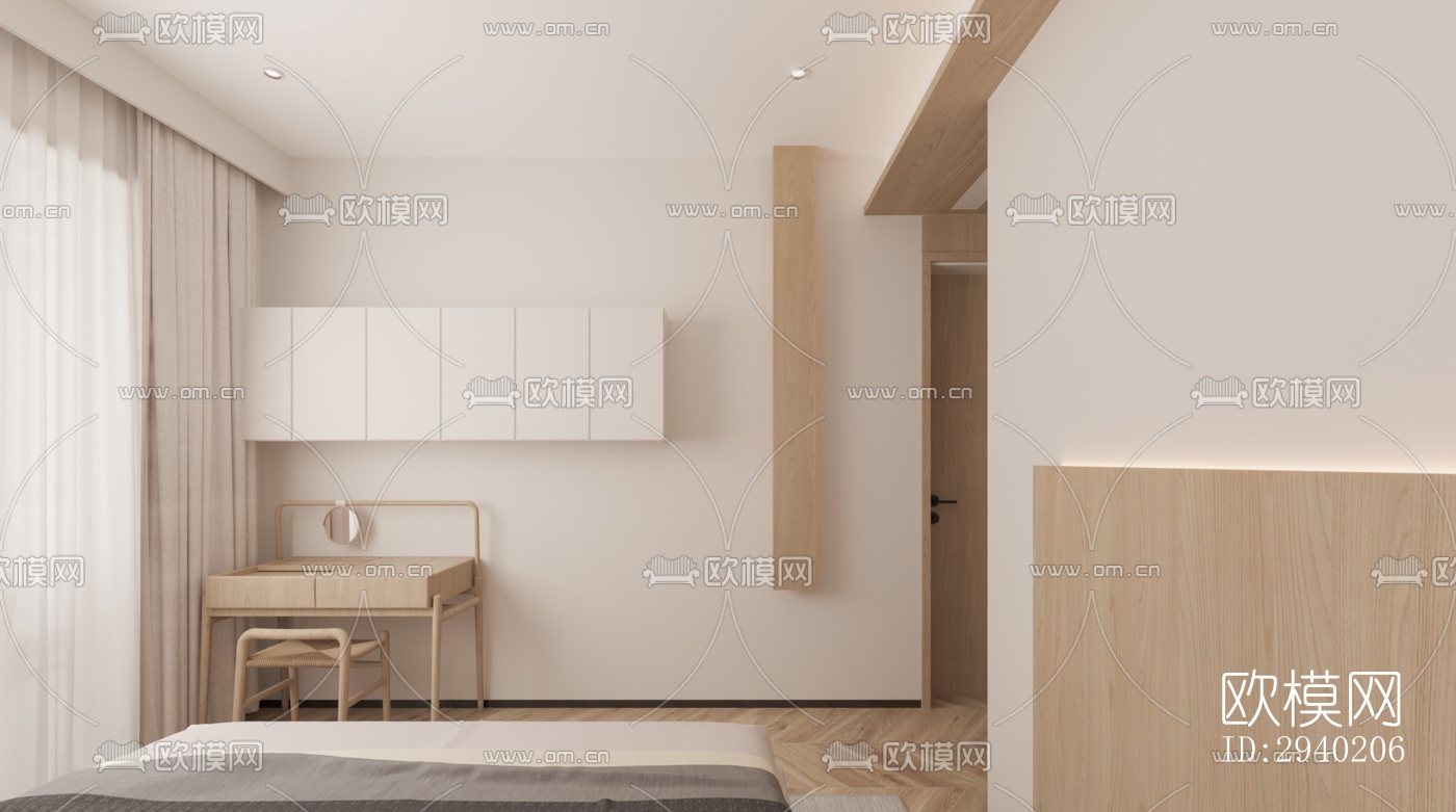 日式平层效果图下载（渲染图7）