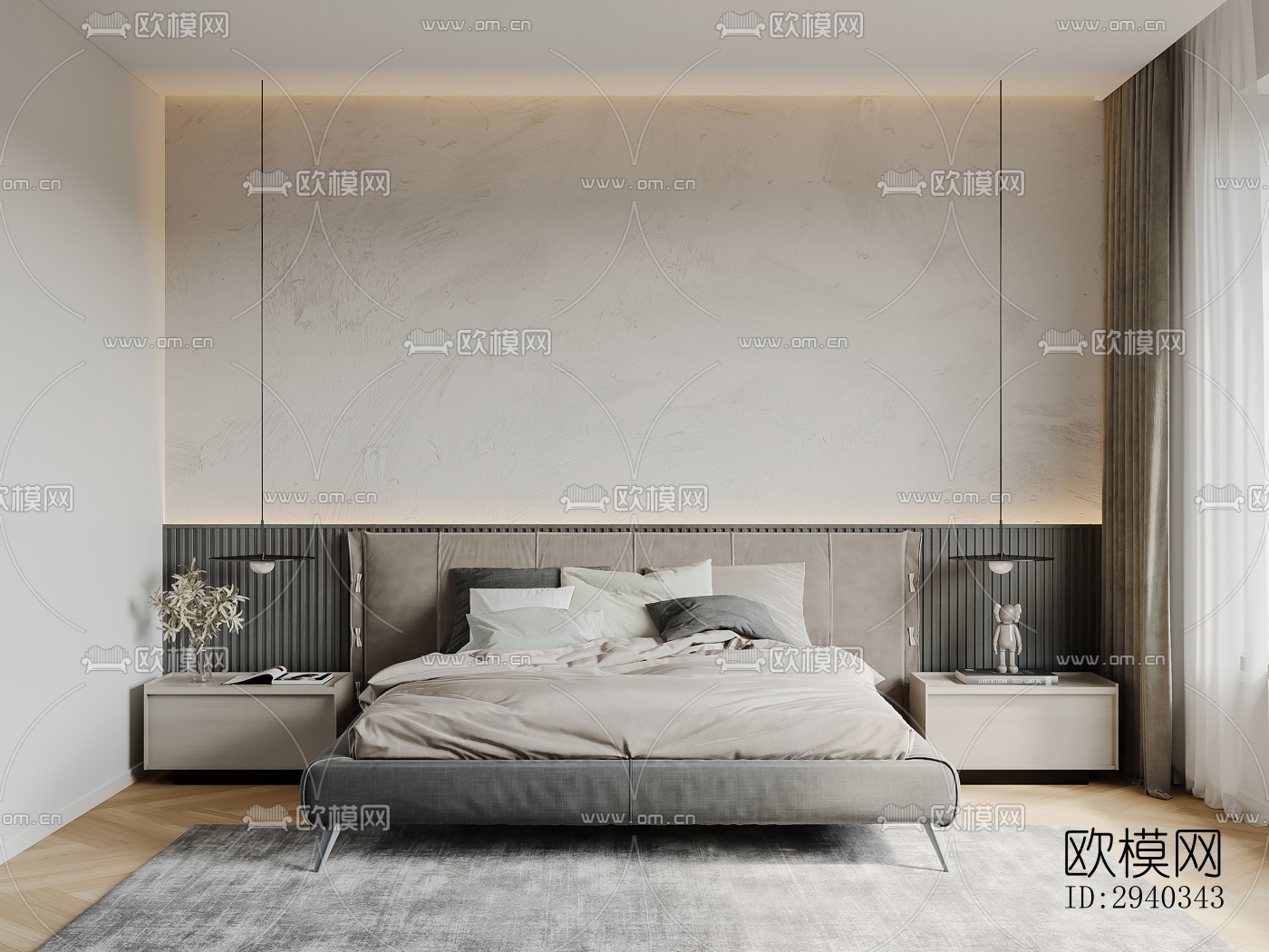 现代平层效果图下载（渲染图10）