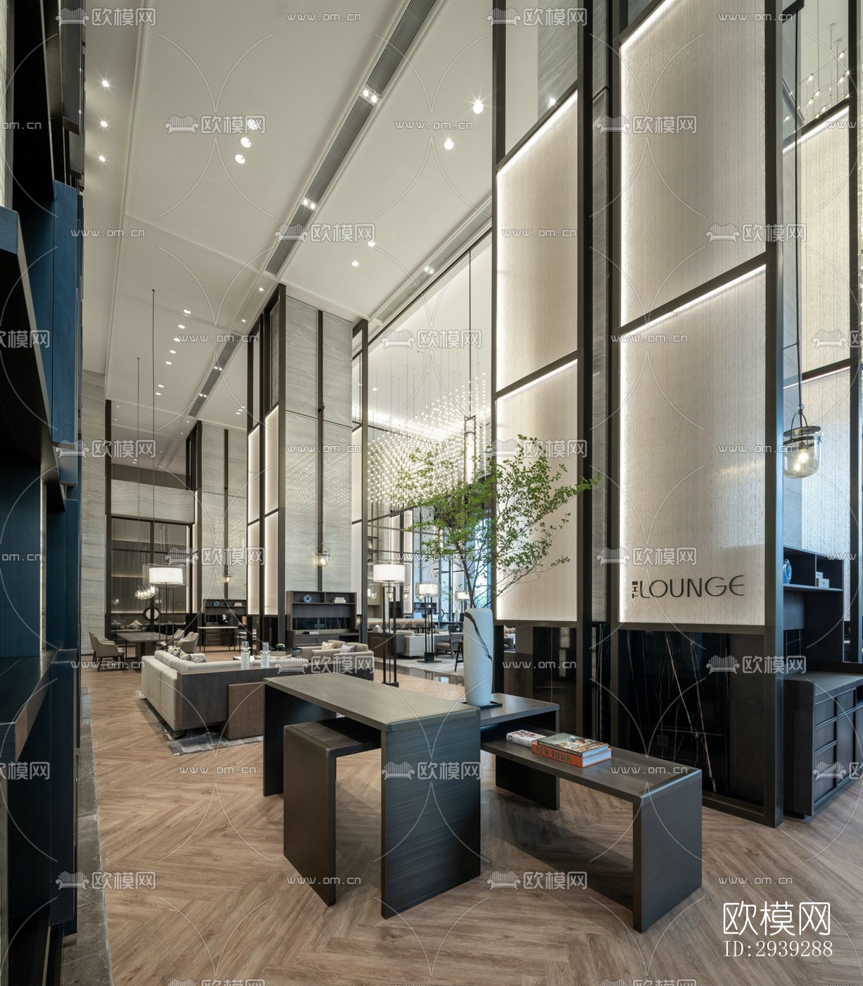 新中式酒店民宿效果图下载（渲染图11）