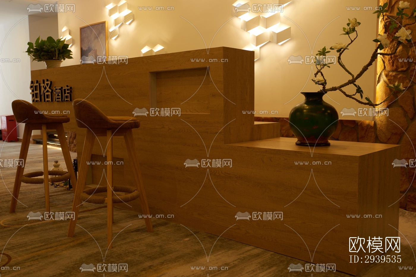 现代酒店民宿效果图下载（渲染图17）