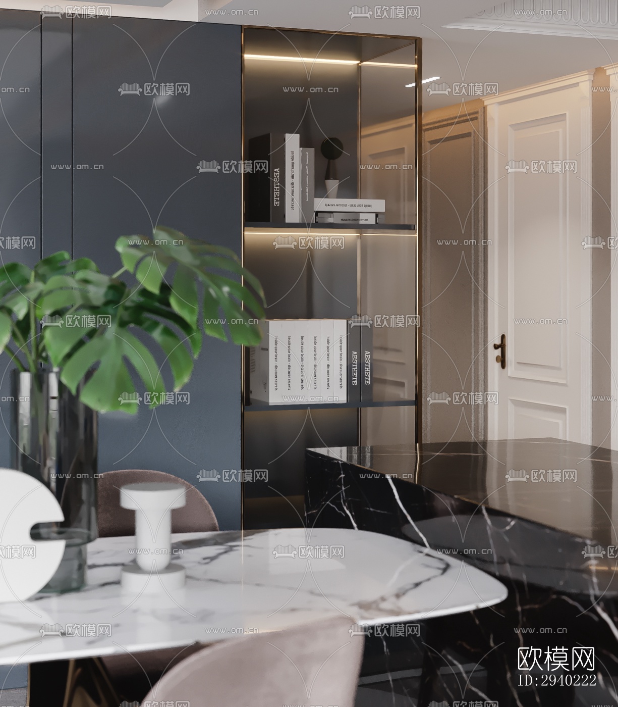 欧式平层效果图下载（渲染图2）