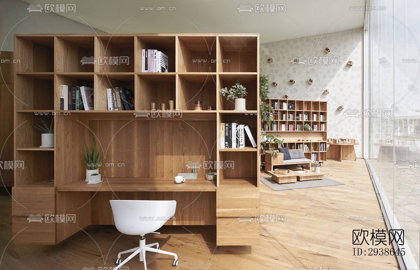 现代展览展厅效果图下载（渲染图3）