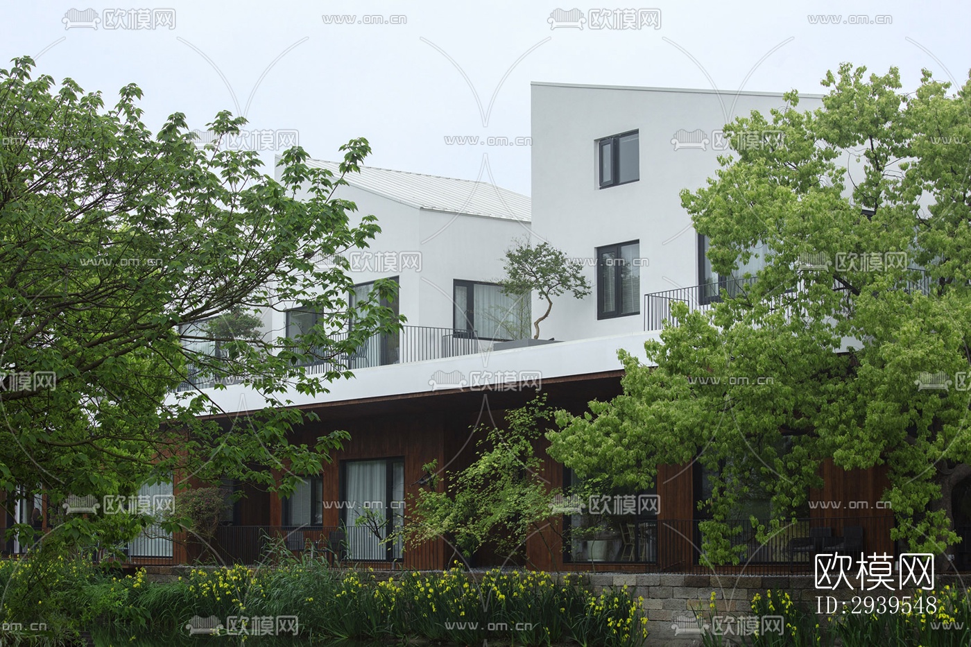 现代酒店民宿效果图下载（渲染图17）