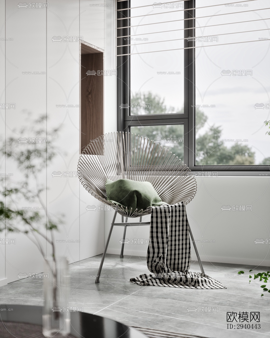 美式平层效果图下载（渲染图5）