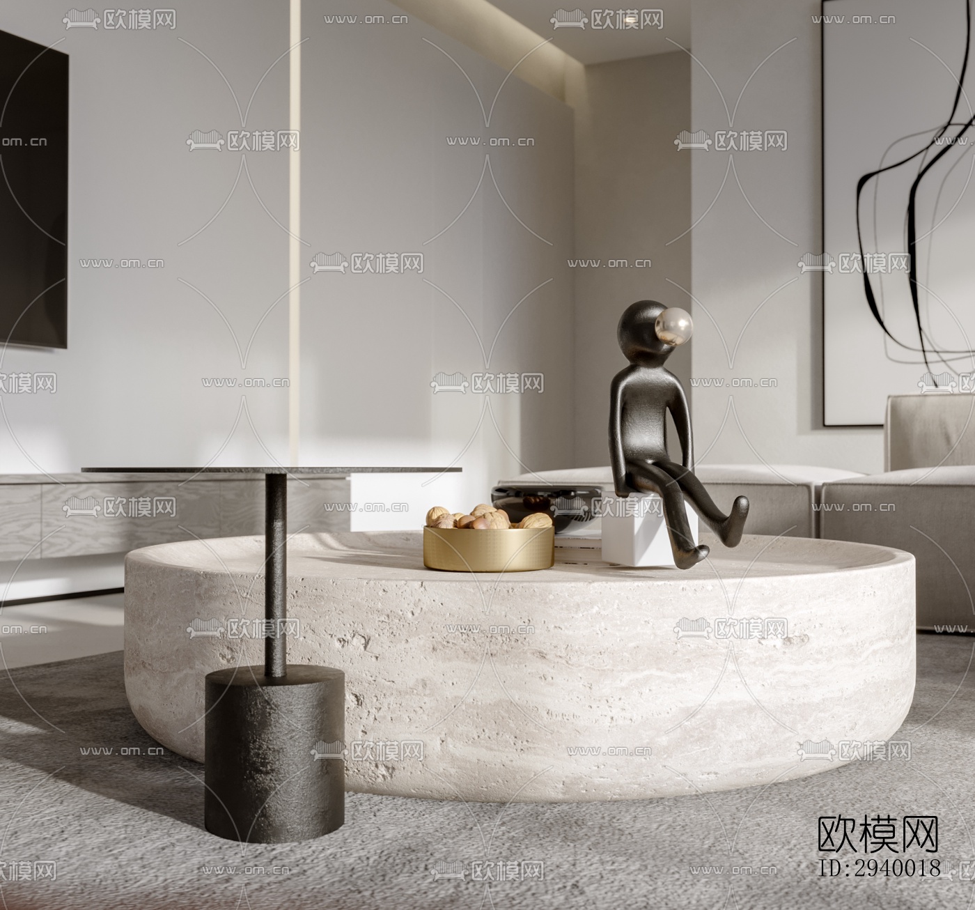 侘寂平层效果图下载（渲染图6）