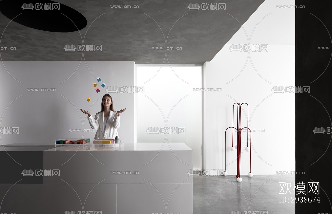 现代展览展厅效果图下载（渲染图9）