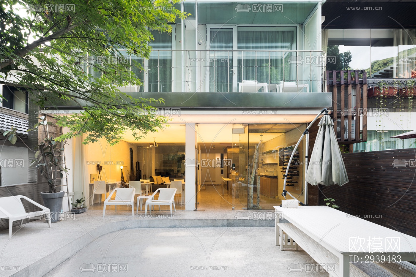 现代酒店民宿效果图下载（渲染图16）