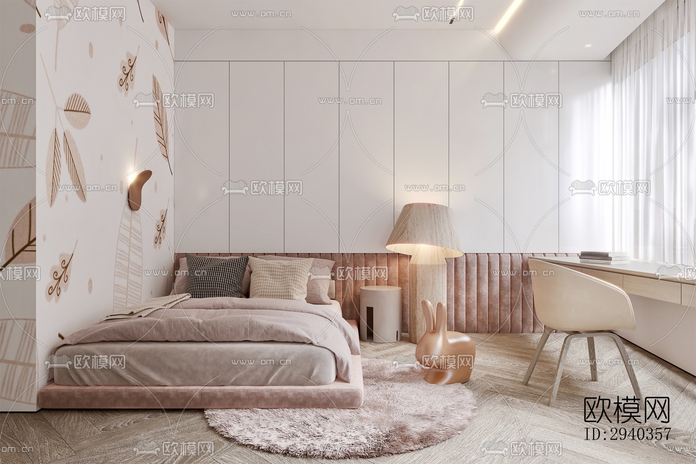 现代平层效果图下载（渲染图15）