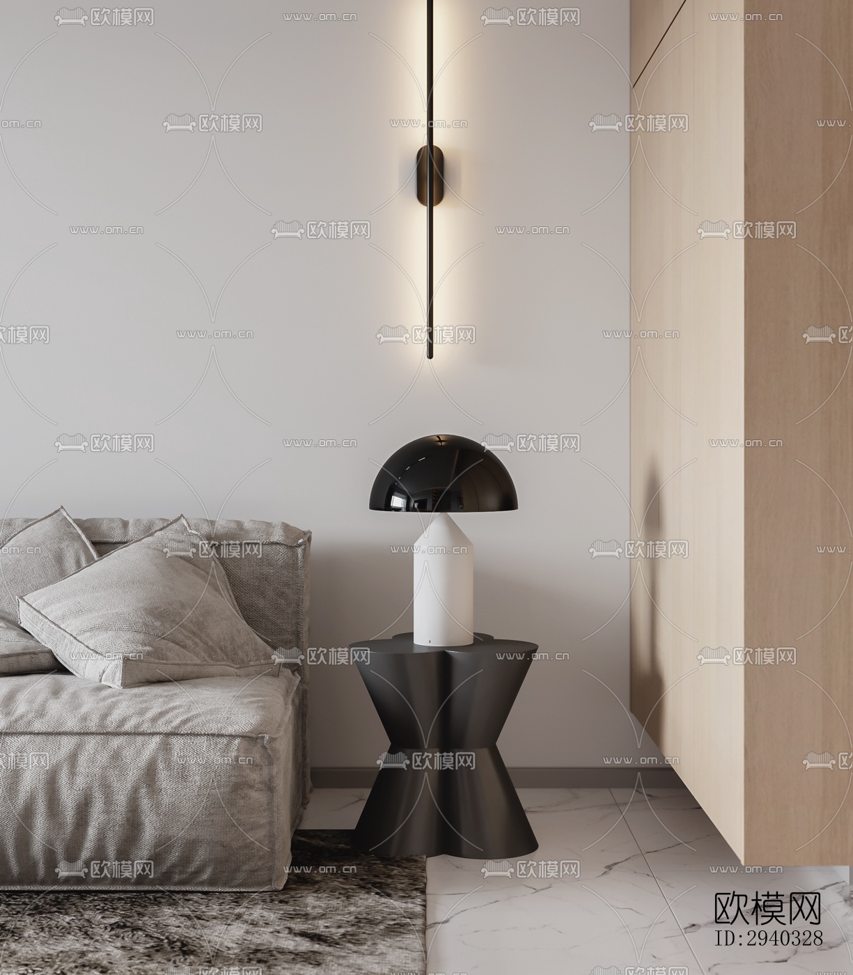 现代平层效果图下载（渲染图5）