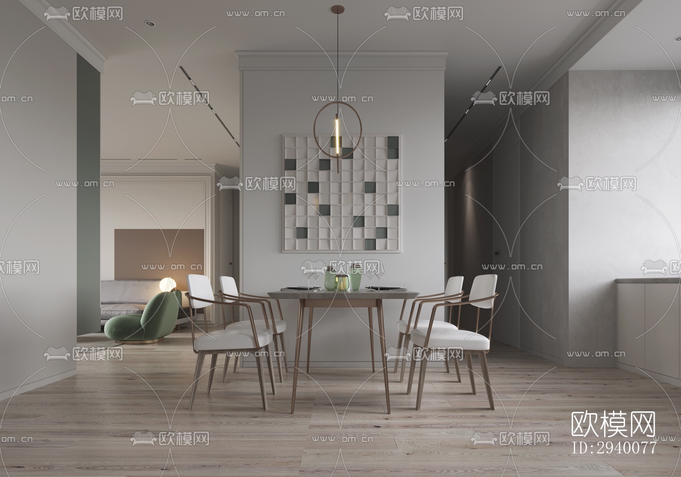 北欧平层效果图下载（渲染图5）