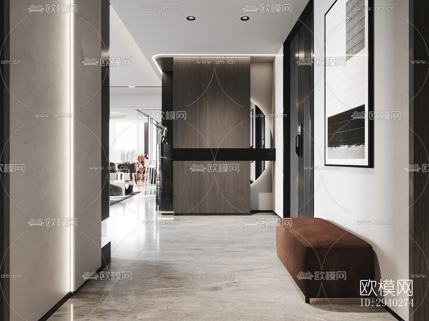 现代平层效果图下载（渲染图7）