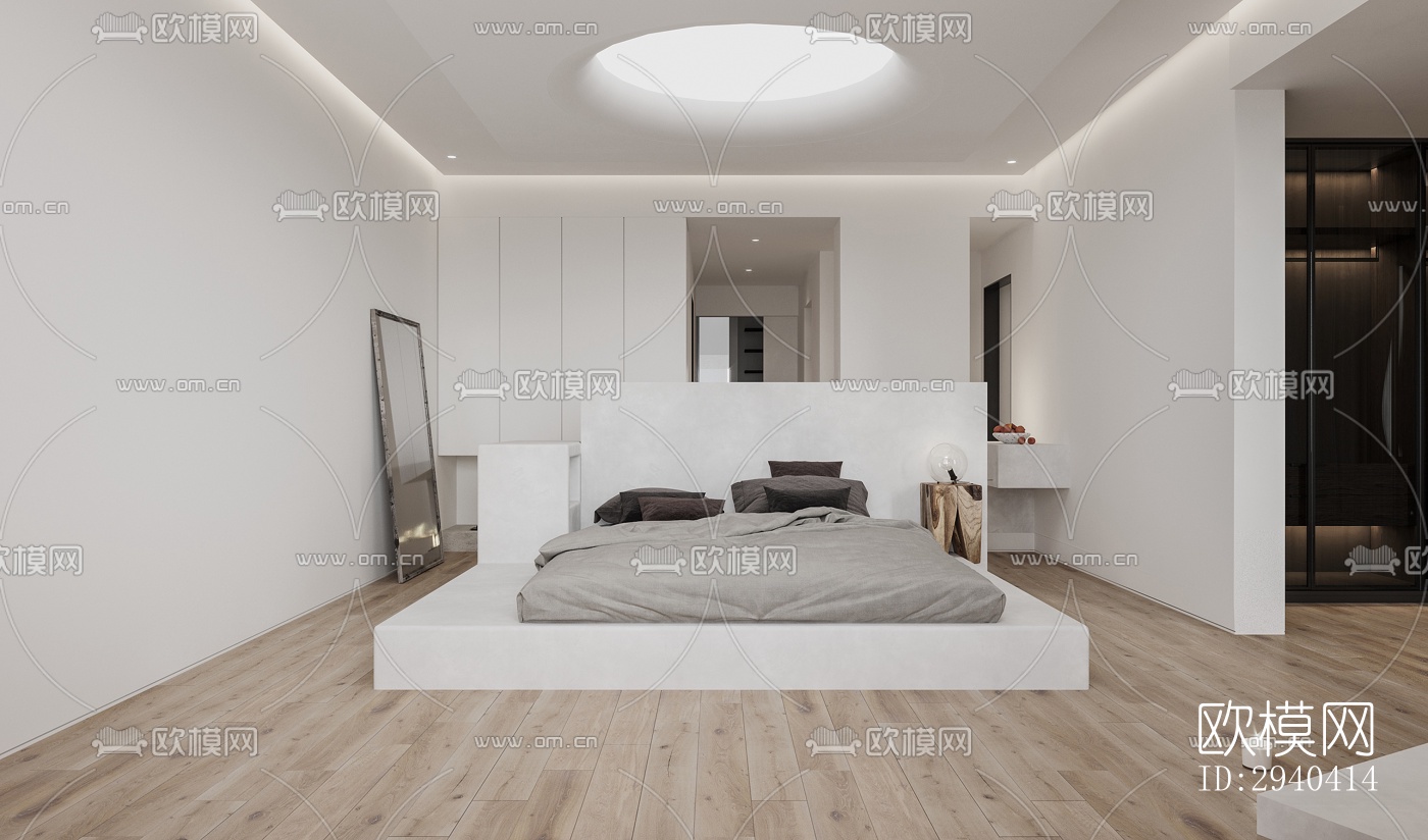 现代平层效果图下载（渲染图3）