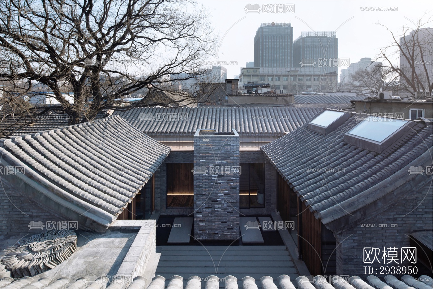 中式酒店民宿效果图下载（渲染图6）