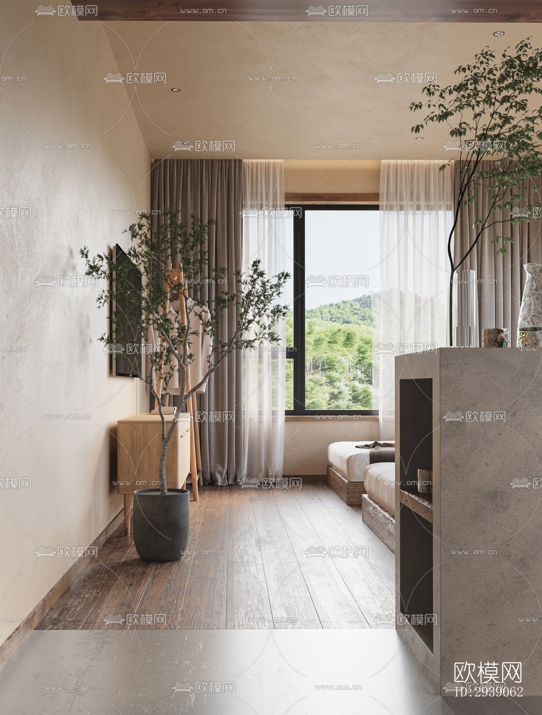 侘寂酒店民宿效果图下载（渲染图11）