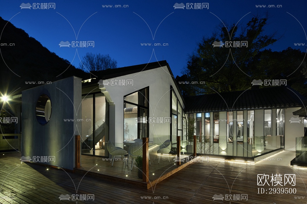 现代酒店民宿效果图下载（渲染图20）