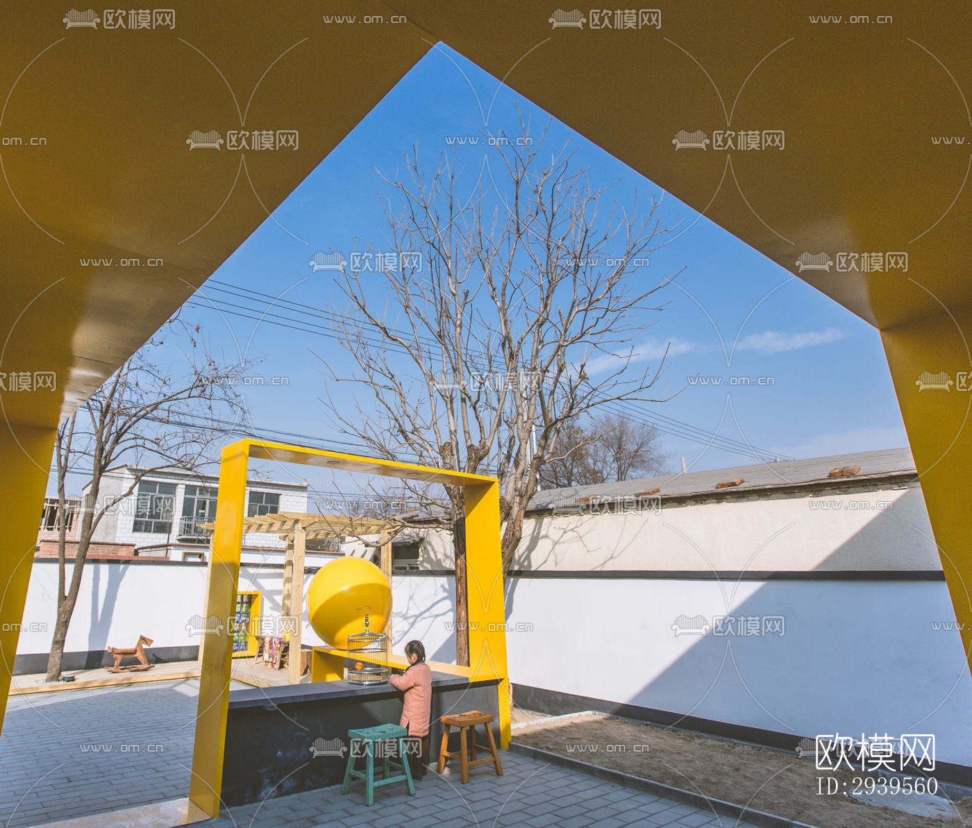 现代酒店民宿效果图下载（渲染图3）