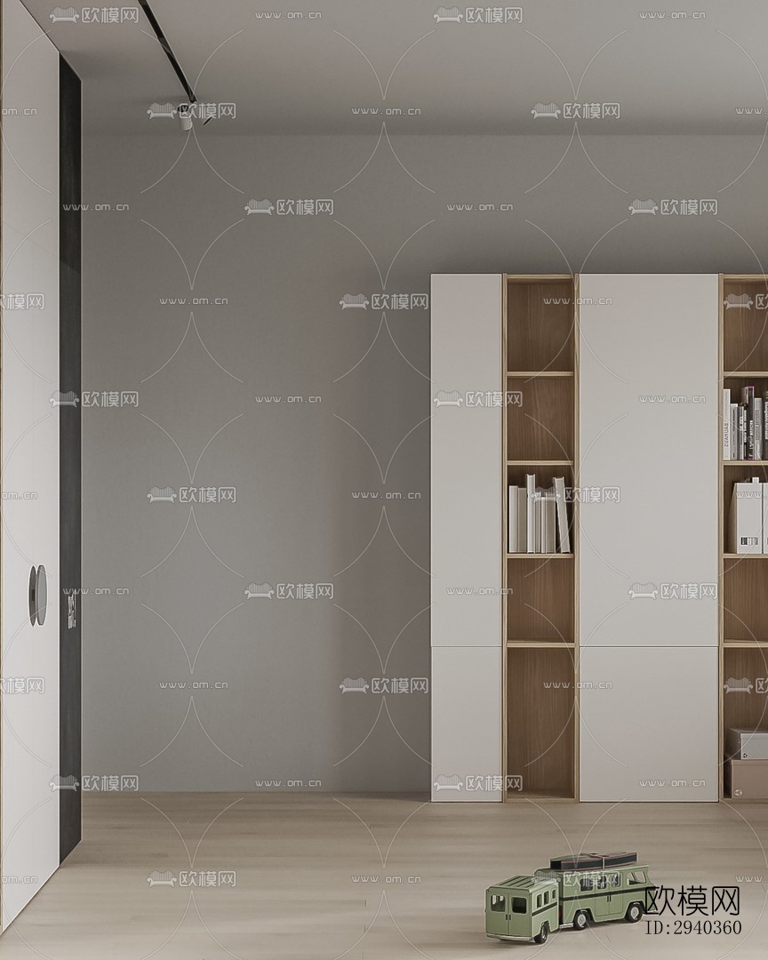 现代平层效果图下载（渲染图12）