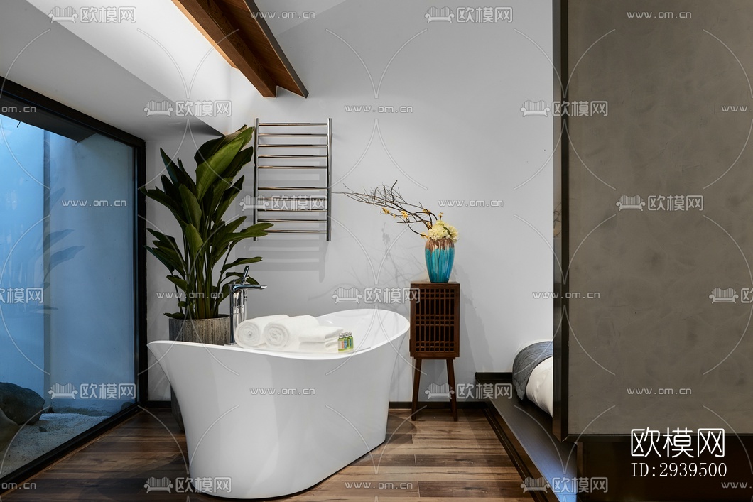 现代酒店民宿效果图下载（渲染图5）