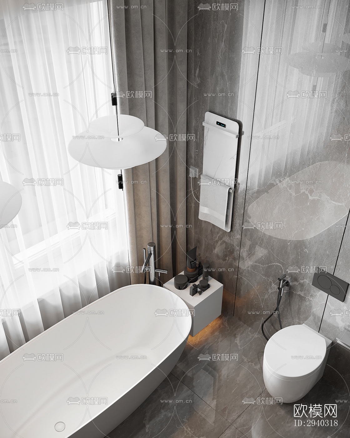 现代平层效果图下载（渲染图13）