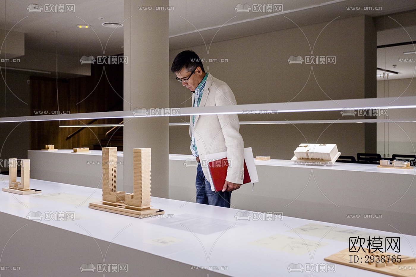 现代展览展厅效果图下载（渲染图4）