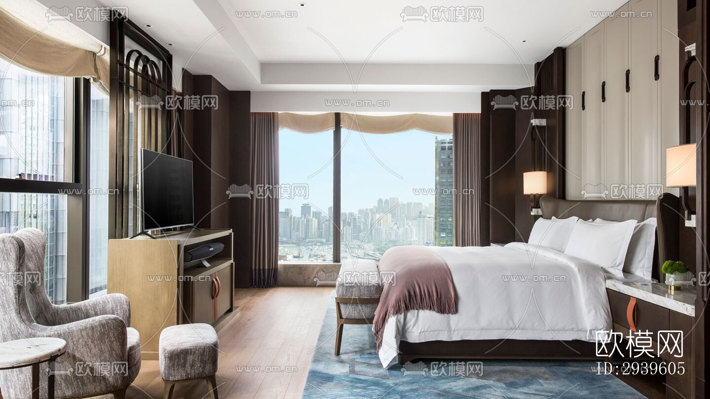 现代酒店民宿效果图下载（渲染图11）